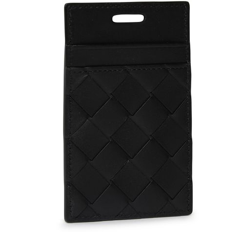 BOTTEGA VENETA Intrecciato card holder with shoulder strap