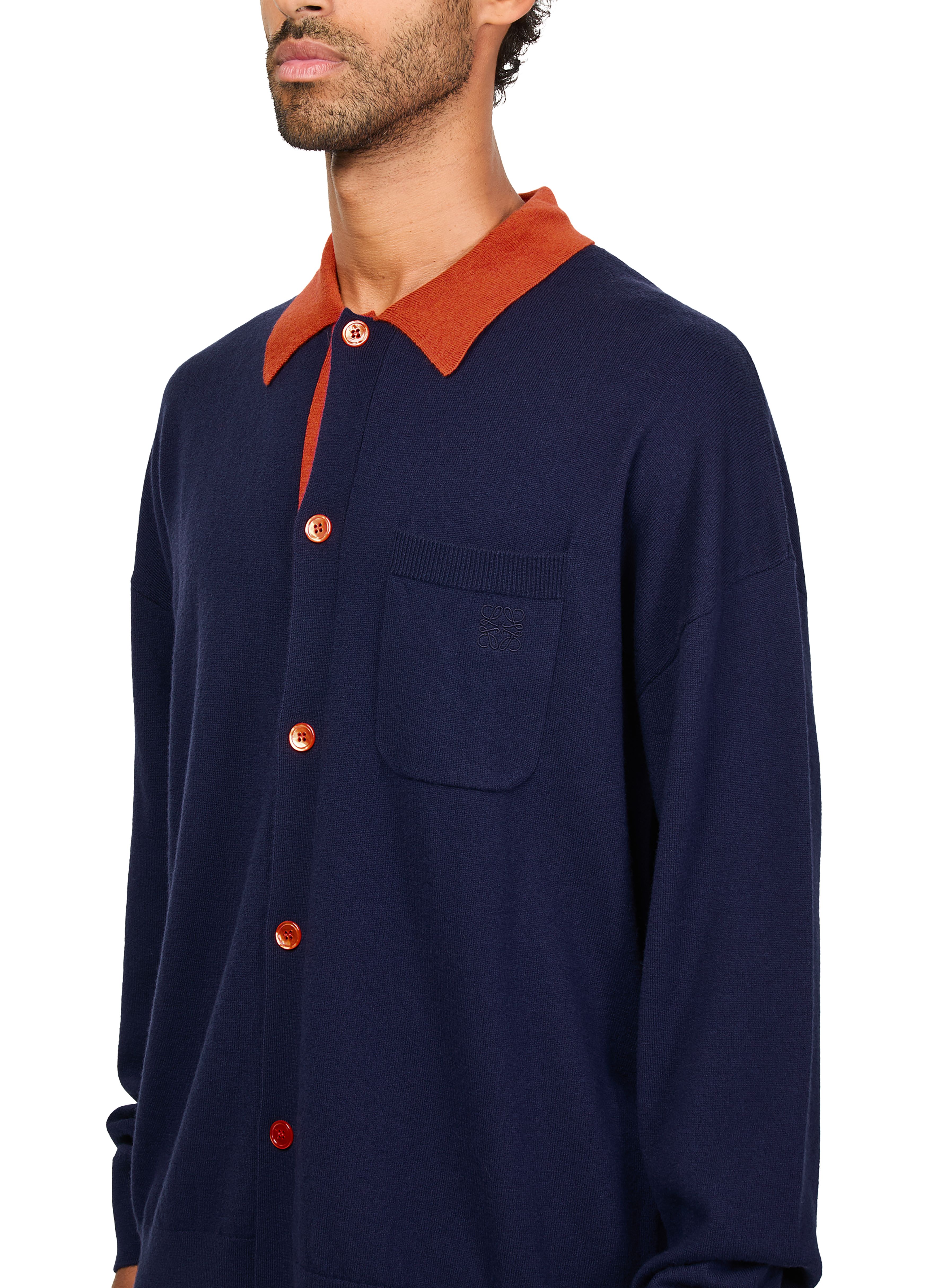 Polo cardigan in wool thumbnail 4