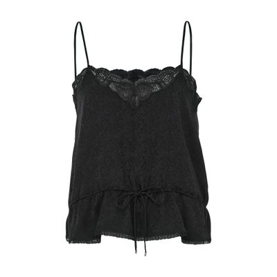 Chloé Silk Top In Black