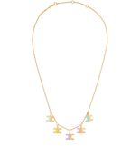 Celine ティーン チャームネックレス / ゴールドフィニッシュ ブラス & エナメル - CELINE