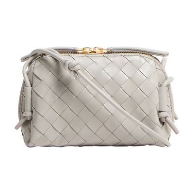 Bottega Veneta Intrecciato Concert Pouch In Gold