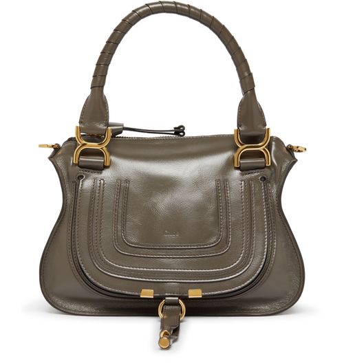 CHLOE Marcie hand-held/shoulder small glossy leather bag