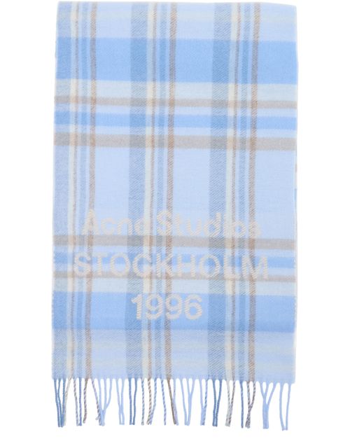 ACNE STUDIOS Check logo scarf