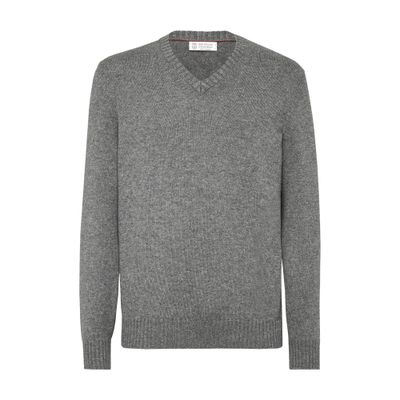 Brunello Cucinelli Cashmere Sweater In Grey