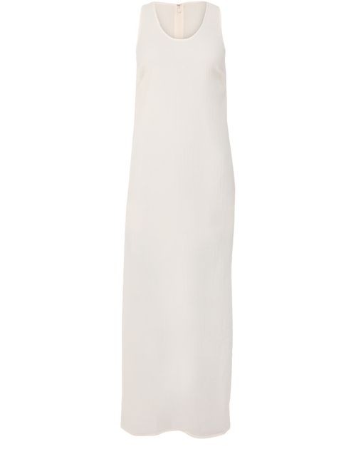 Toteme — Crinkled scoop-neck dress (Beige)