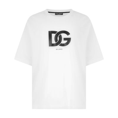 Dolce & Gabbana Logo Printed Short-sleeved T-shirt In Optical White