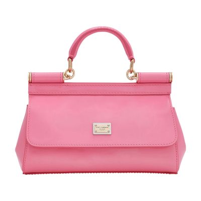 Dolce & Gabbana Small Patent Leather Sicily Bag In Pink