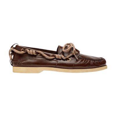 Golden Goose Femme Marron Loafer Cruise En Cuir Brun Foncé Brillant