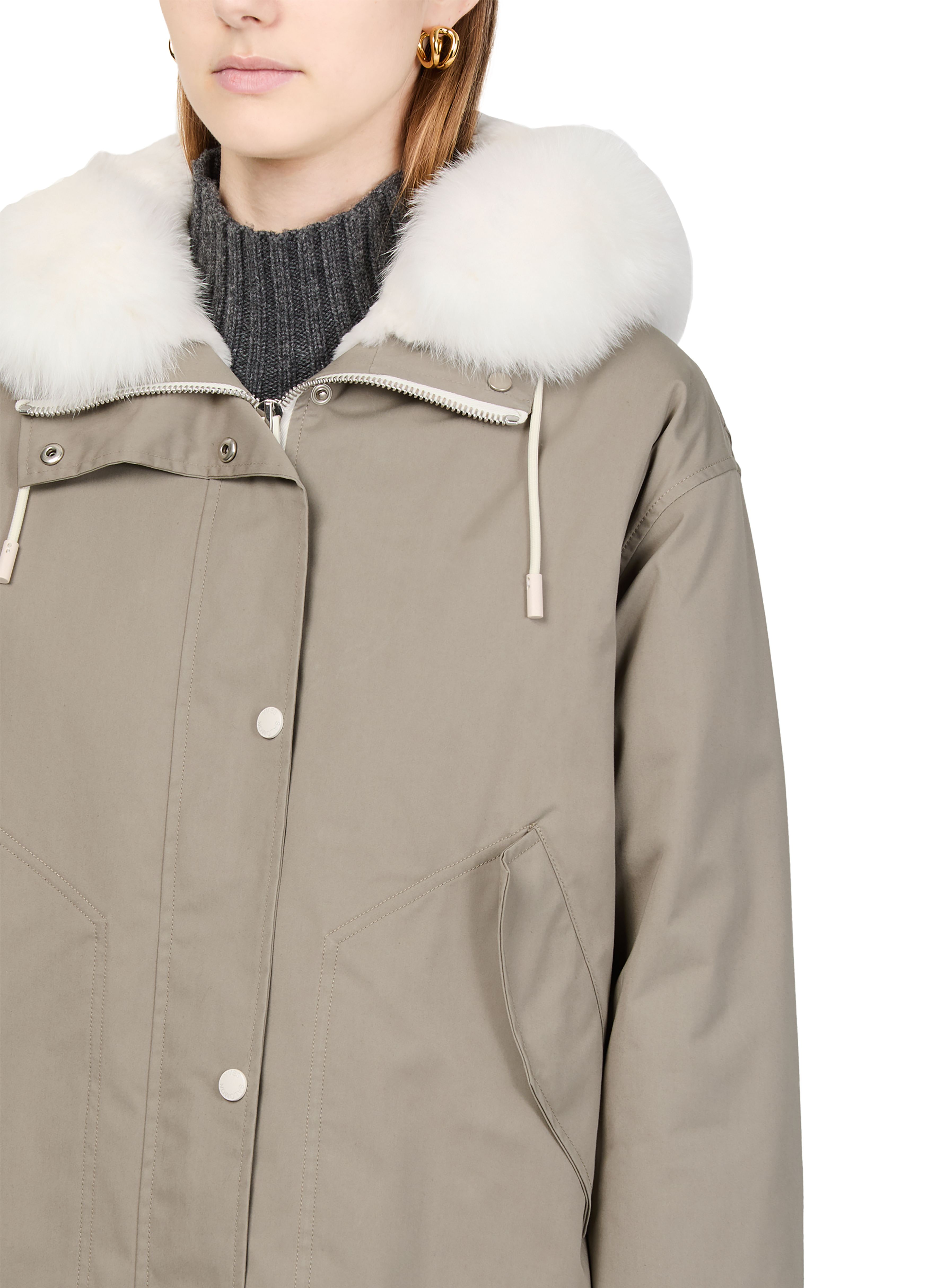Hooded cotton parka thumbnail 4