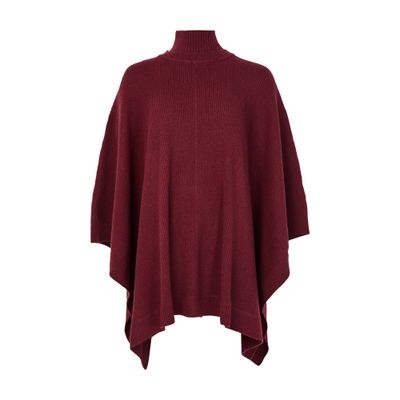 Max Mara Citrato Cape In Burgundy