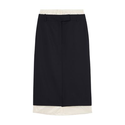 Rohe Straight Midi Skirt In Blue