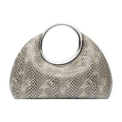 Jacquemus Le Petit Calino Python Embossed Bag In Beige