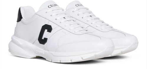 CELINE Cr-02 low lace-up calfskin sneakers