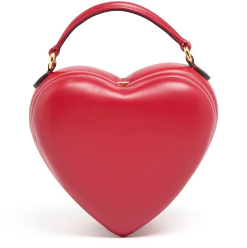 MOSCHINO Heartbeat small leather bag