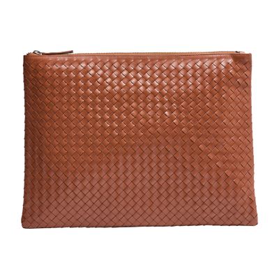 Dragon Diffusion Zipped Laptop Sleeve In Brown