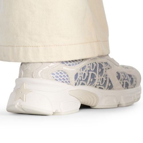 DIOR Dior Vibe sneakers jacquard with raffia Dior Oblique motif andsuede calfskin