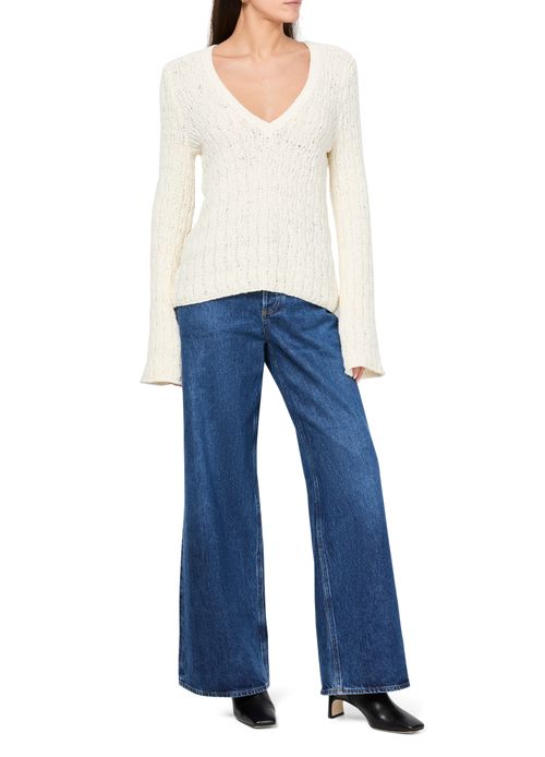LOULOU STUDIO Komo v-neck cotton sweater