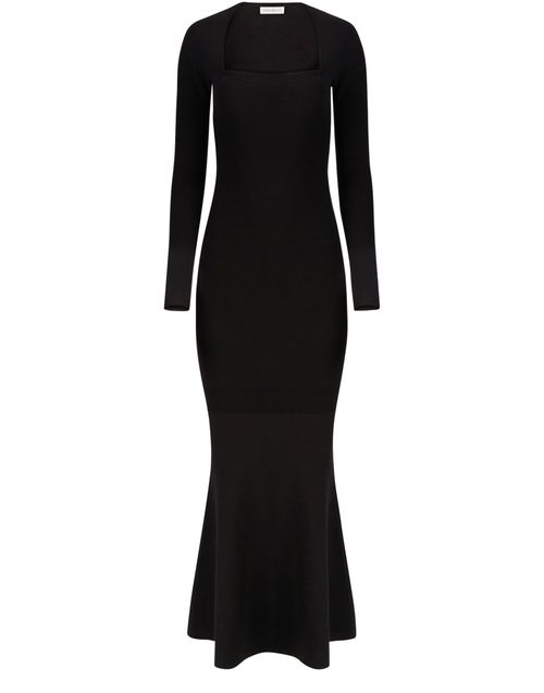 NINA RICCI ワンピース High-neck wool-blend maxi gown843000 High-neck wool-blend maxi gown in black - Nina Ricci | Mytheresa