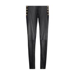 CELINE レザー スキニーパンツ ブラック レザースキニーパンツ レディース | CELINE | 24S