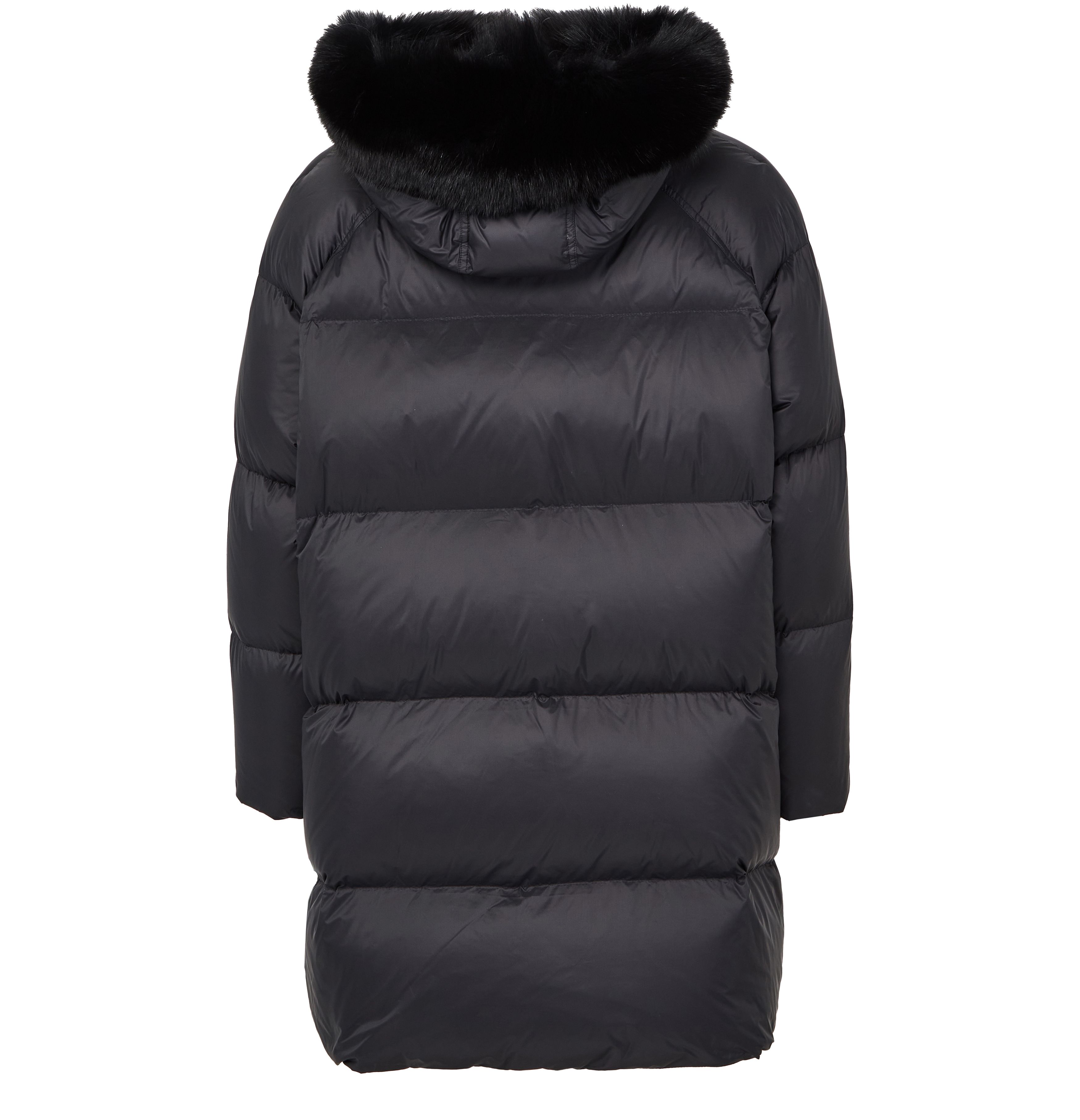 Puffer jacket with a fox fur hood 3