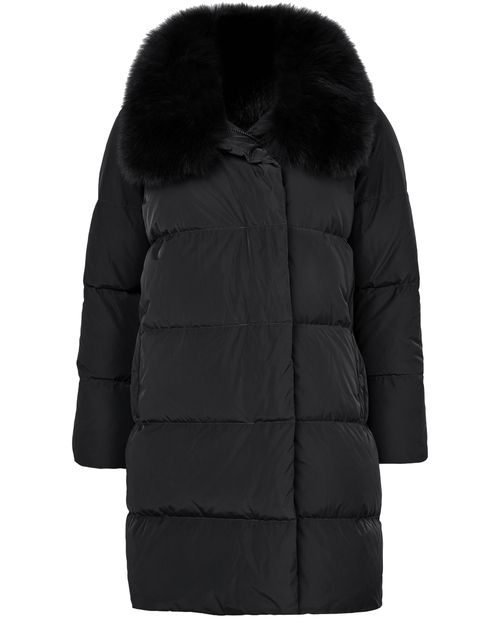 YVES SALOMON Puffer jacket with a fox fur collar