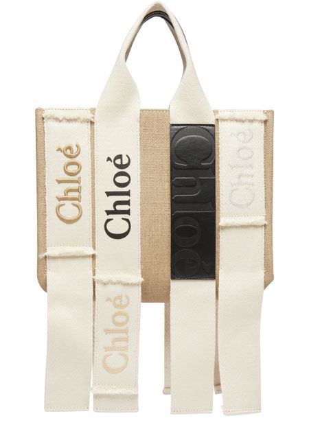 Chloé Woody Small Canvas Tote Bag