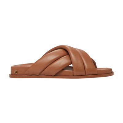 Shop Anine Bing Lizzie Slides In Brown