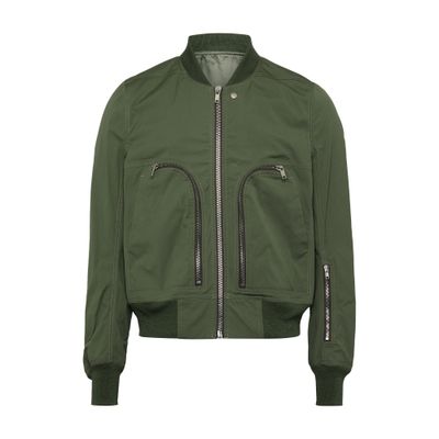 Rick Owens Zip-up Bomber Jacket In Moss