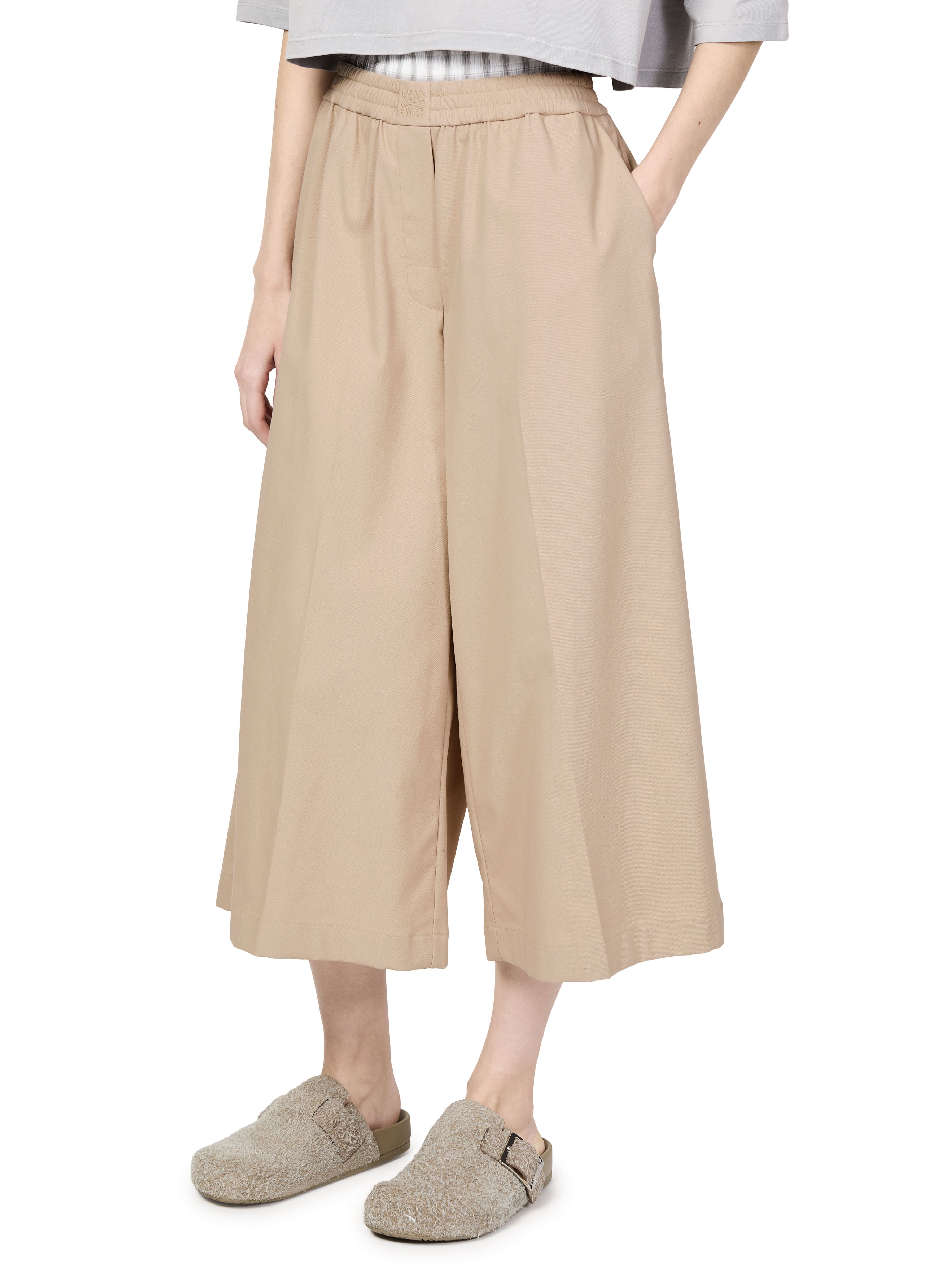 Cropped cotton pants thumbnail 4