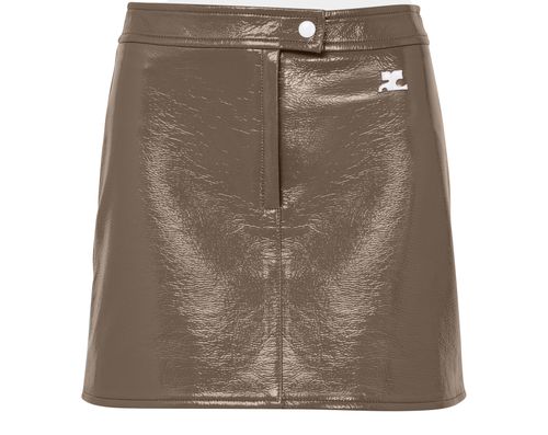 COURREGES Reedition vinyl mini skirt