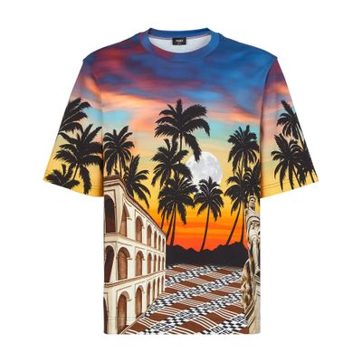 Fendi Regular-fit Short-sleeved Crew-neck T-shirt In Multicolor