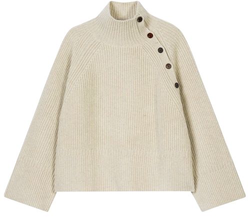BOMPARD High neck sweater buttoned at the side