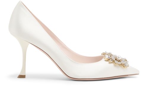 ROGER VIVIER Bouquet pearl pumps 85