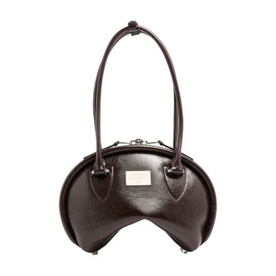 Acne Studios Small Bowlina Leather Shoulder Bag In Brown