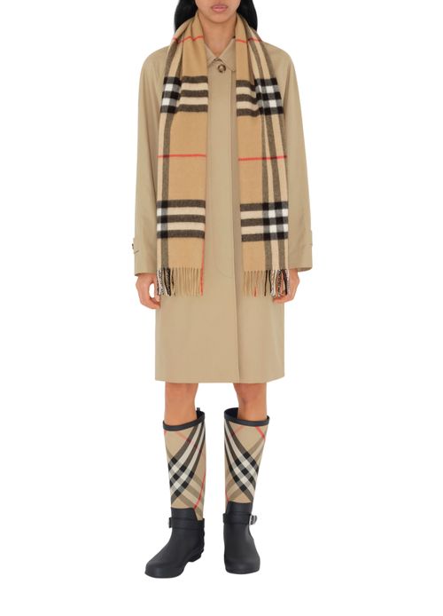 BURBERRY Check cashmere scarf