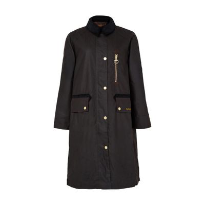 Barbour Evette Wax Jacket In Brown