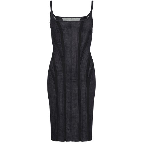 MUGLER Robe courte bi-matière
