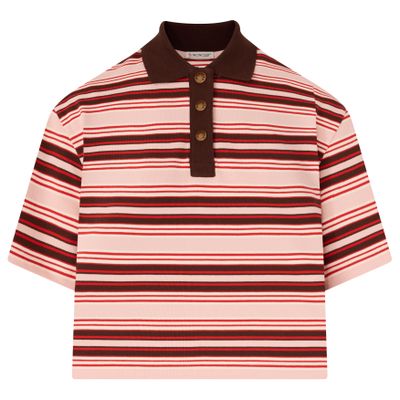Moncler Striped Polo Shirt In Multi
