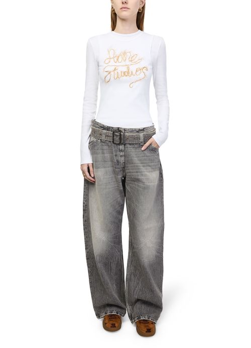 ACNE STUDIOS Belted wide jeans