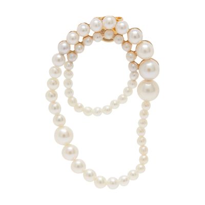 Sophie Bille Brahe Embrassée Earrings In White