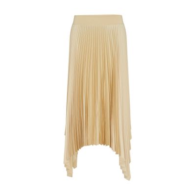 Joseph Asymmetric-hem Pleated Midi Skirt In Beige