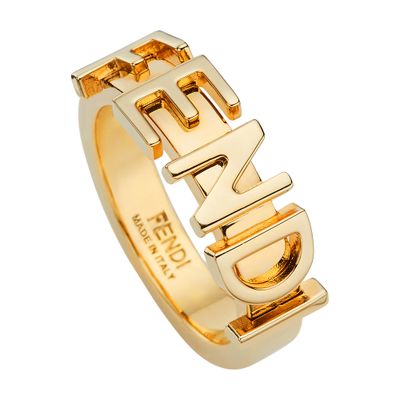 Fendi Graphy Ring In Gold