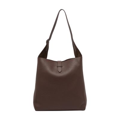 The Row Blake Hobo Lux Grain Leather Bag In Brown