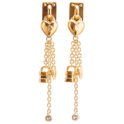 Chloé Heart Earrings In Gold
