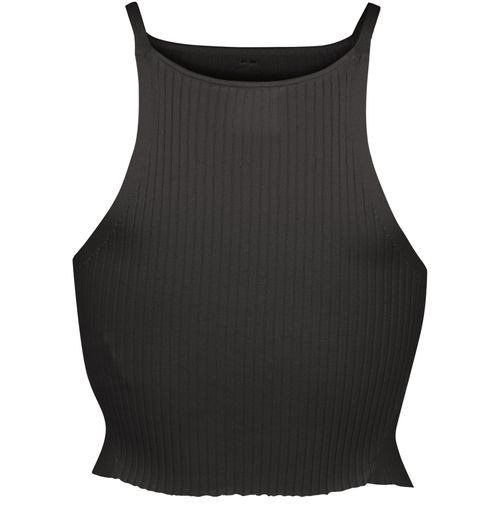 COURREGES Circle rib knit top