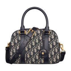 【ヴィンテージ】Rank:B☆Dior ブルー＆ゴールド オブリック BAG 【ヴィンテージ】Rank:B☆Dior BAG オブリック ブルー＆ゴールド