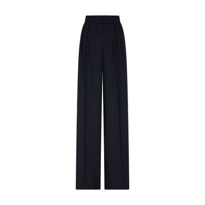 Max Mara Baba Wool Wide-leg Trousers In Grey