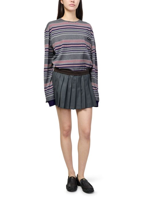 MIU MIU Long-sleeved striped t-shirt