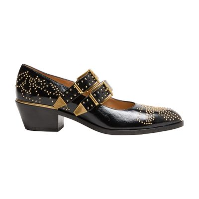 Chloé Chloe Elegant Pumps With Leather Construction And 4cm Heel Height In Black