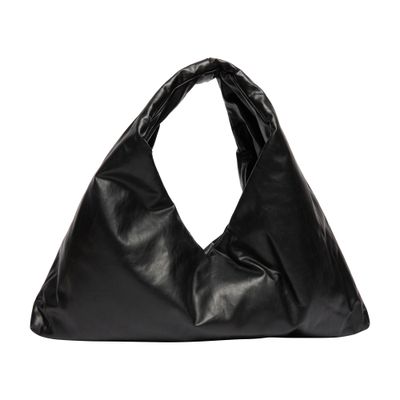Kassl Anchor Medium Oiled Canvas Top Handle Bag In Black